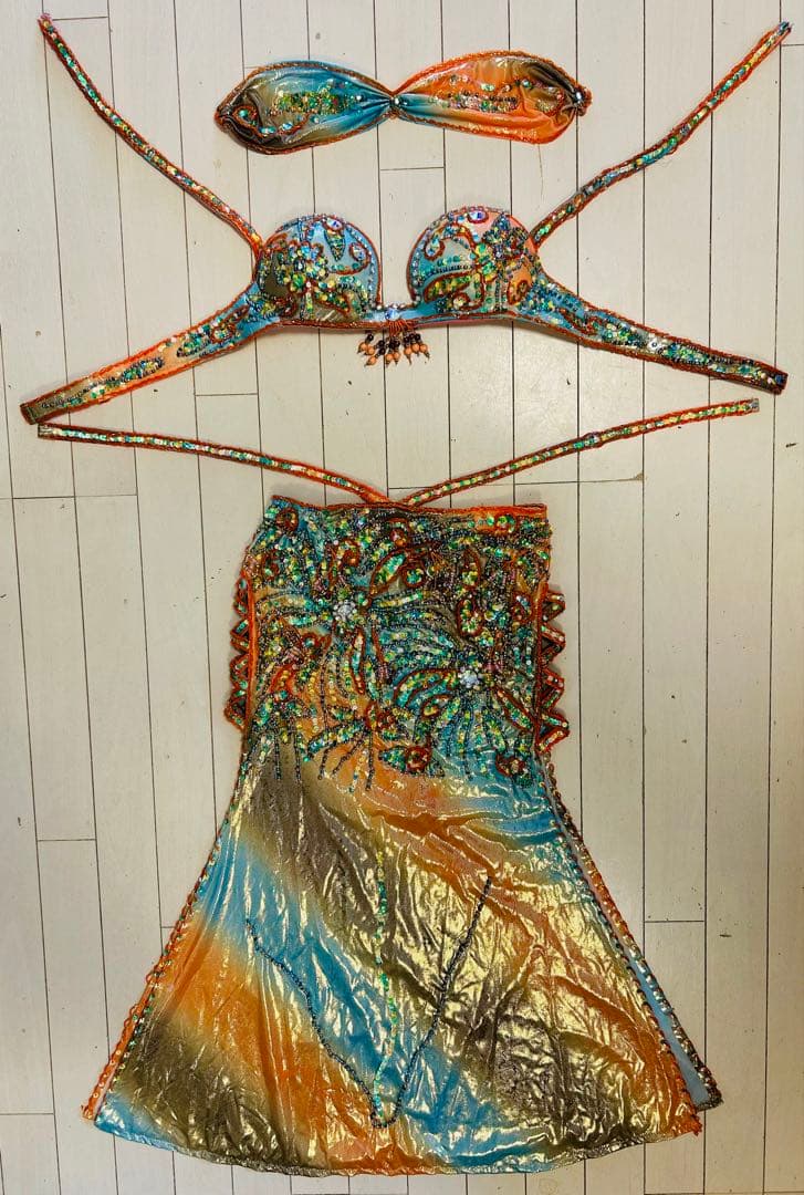 ベリーダンス 衣装 セットアップ 4点セット