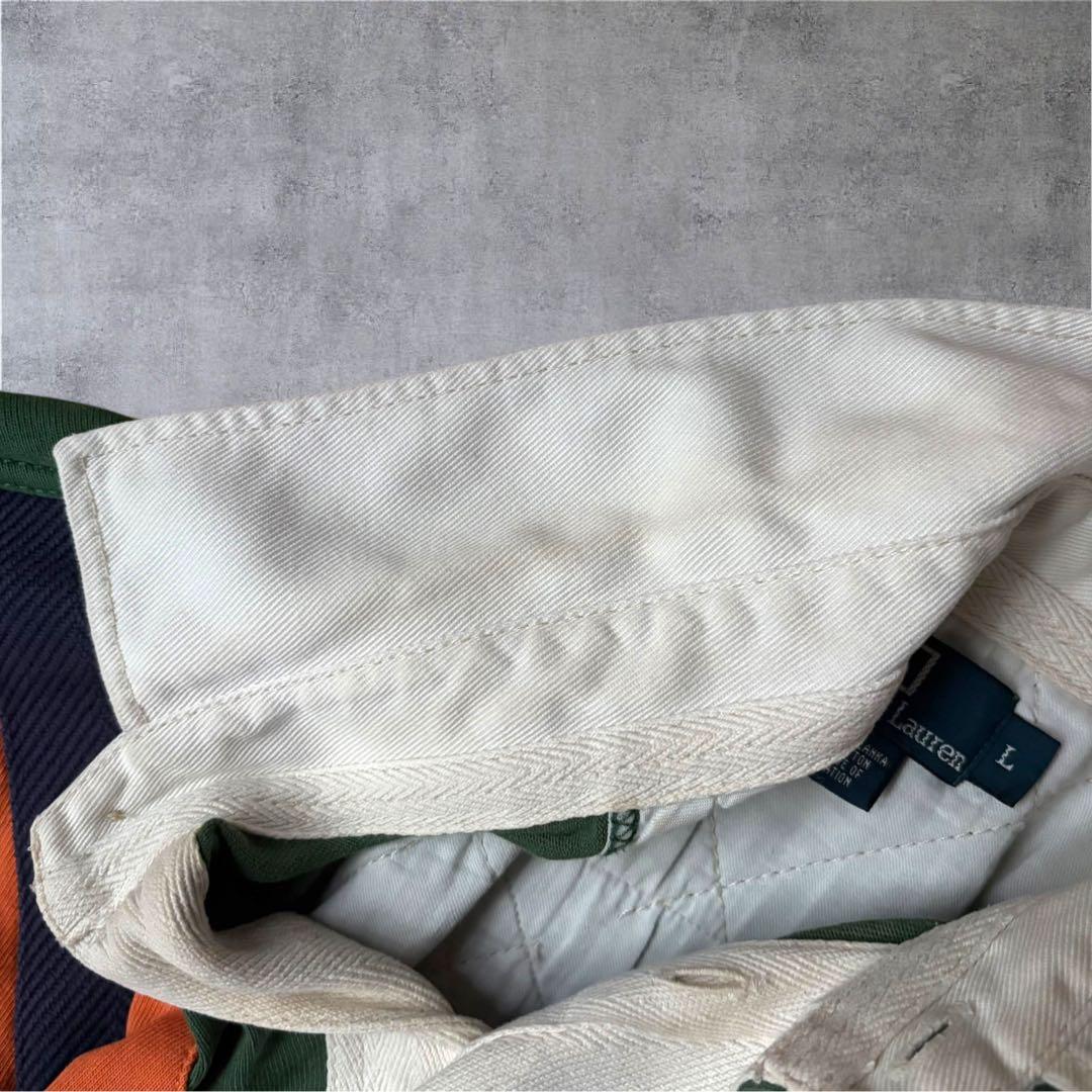 Polo Ralph Laurenラガーシャツエンブレム刺繍ナンバリング長袖　L