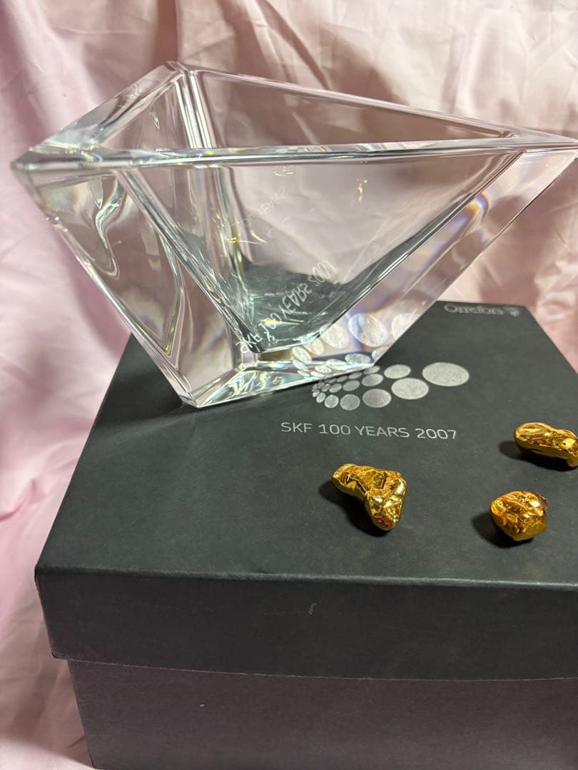 【希少】Orrefors オレフォス SKF 100周年記念 クリスタルオブジェ