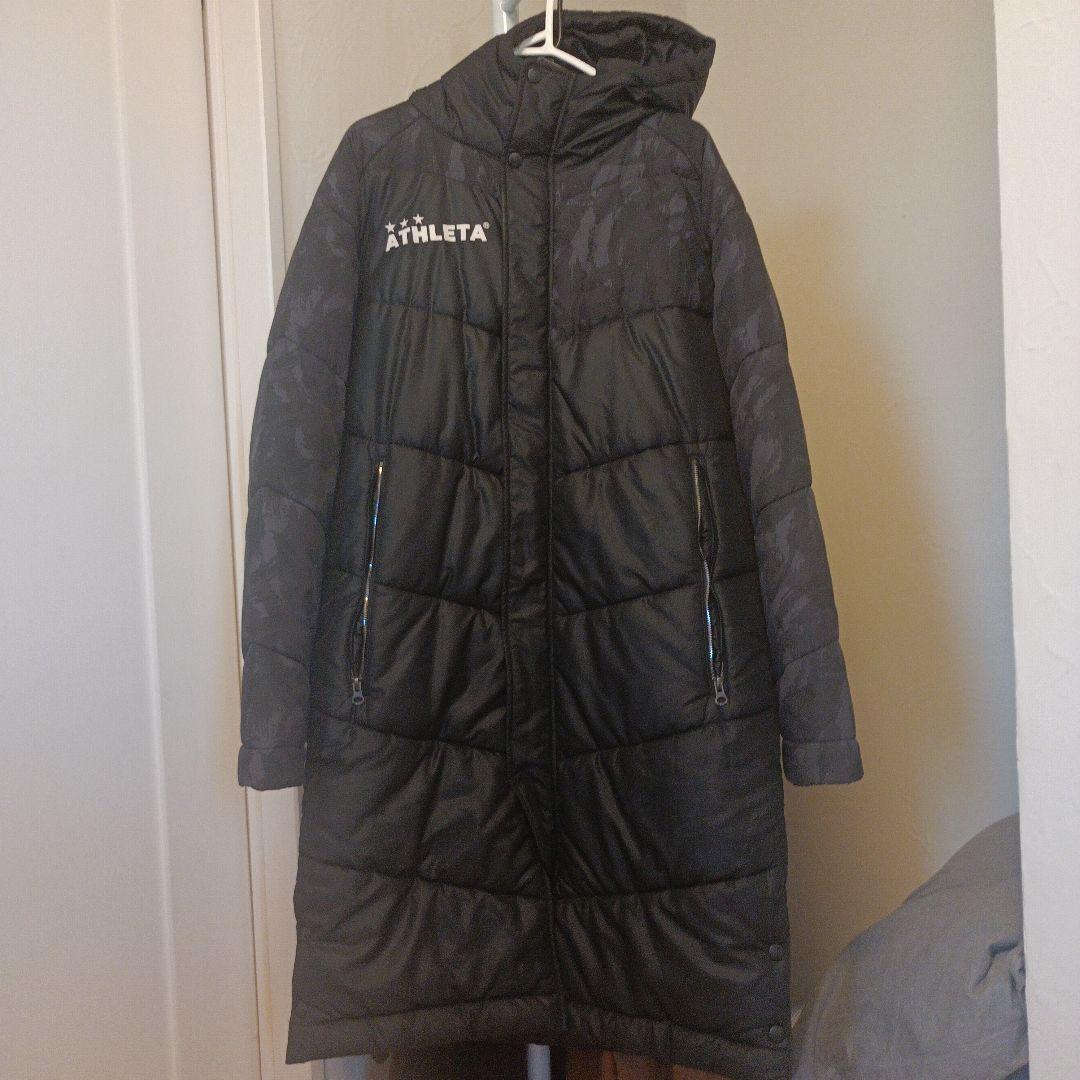 ATHLETA 迷彩柄 フード付きベンチコート M