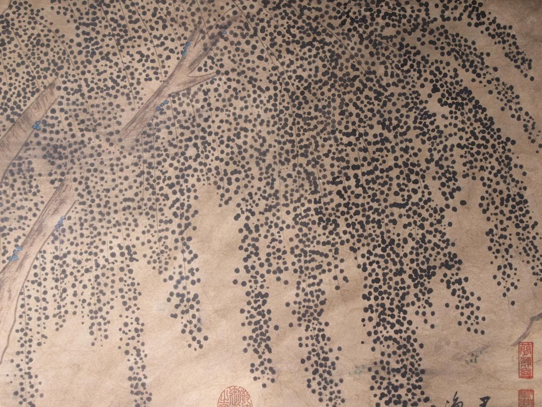 中国荆浩　 清末 肉筆保證 唐物唐本　掛け軸　捲り AK612A12-2