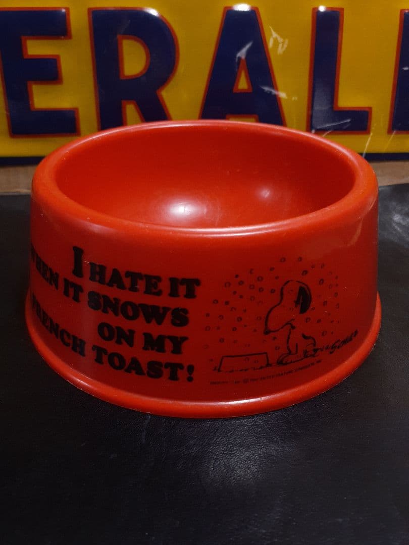 スヌーピー ヴィンテージ ドッグディッシュ 赤 ピーナッツ 当時物