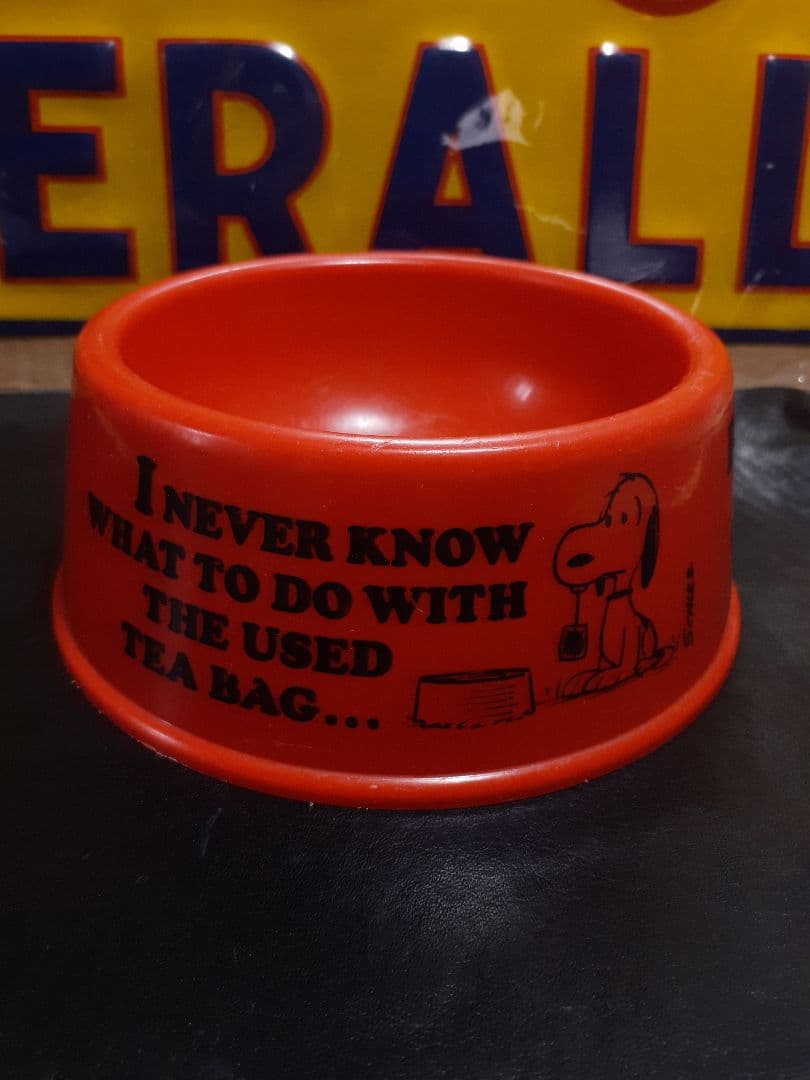 スヌーピー ヴィンテージ ドッグディッシュ 赤 ピーナッツ 当時物