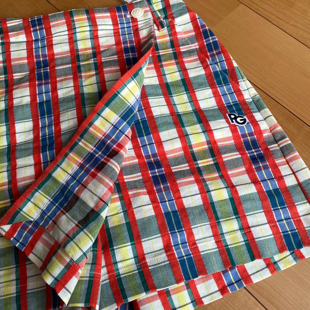 パーリーゲイツ☆タグ付き新品 チェック柄 スカート風 キュロットパンツ