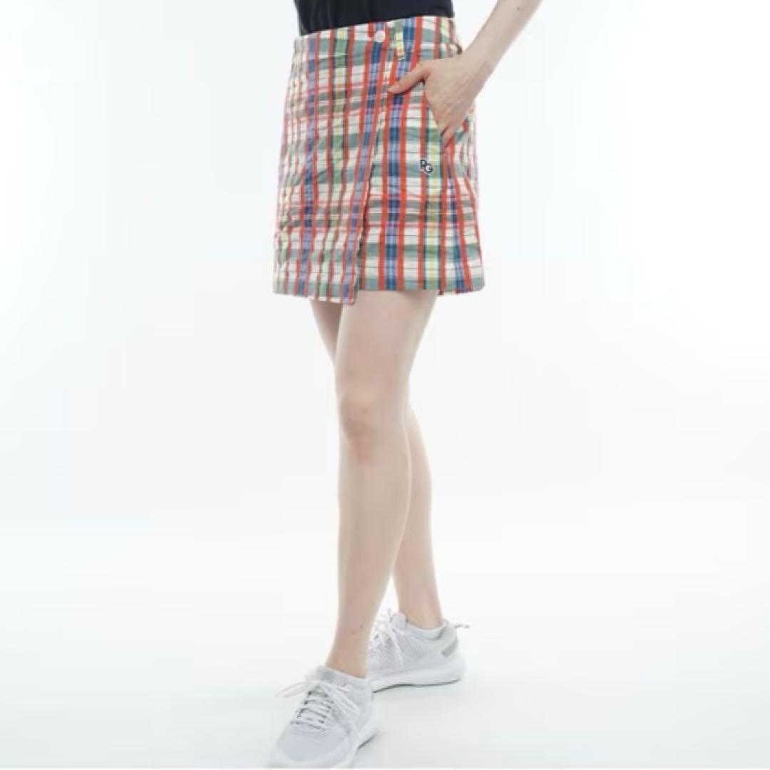 パーリーゲイツ☆タグ付き新品 チェック柄 スカート風 キュロットパンツ