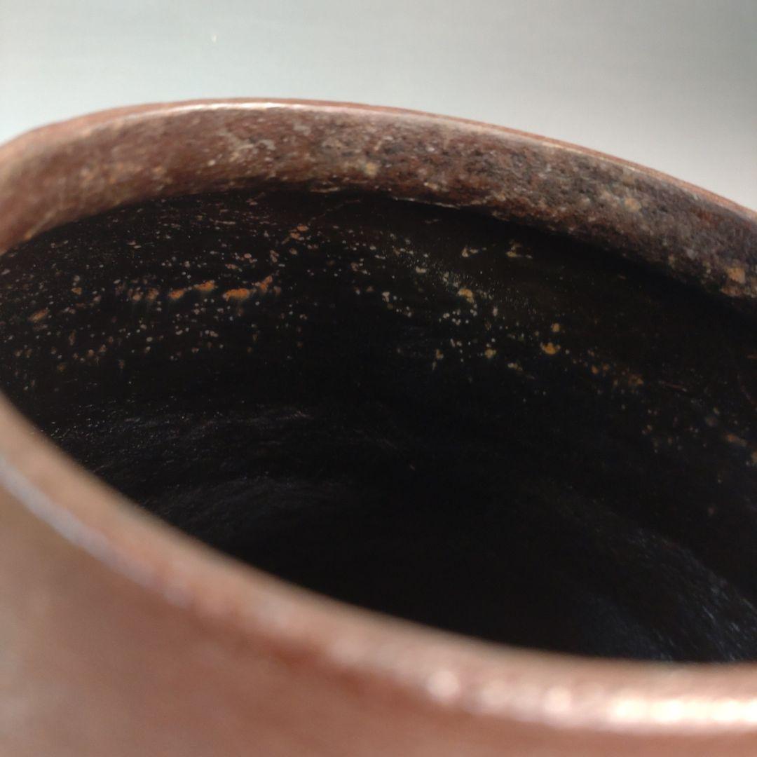 イ254 茶釜『釜師　山本閑浄造』『桐地紋　田口釜　環付　共箱』鉄釜　茶道具