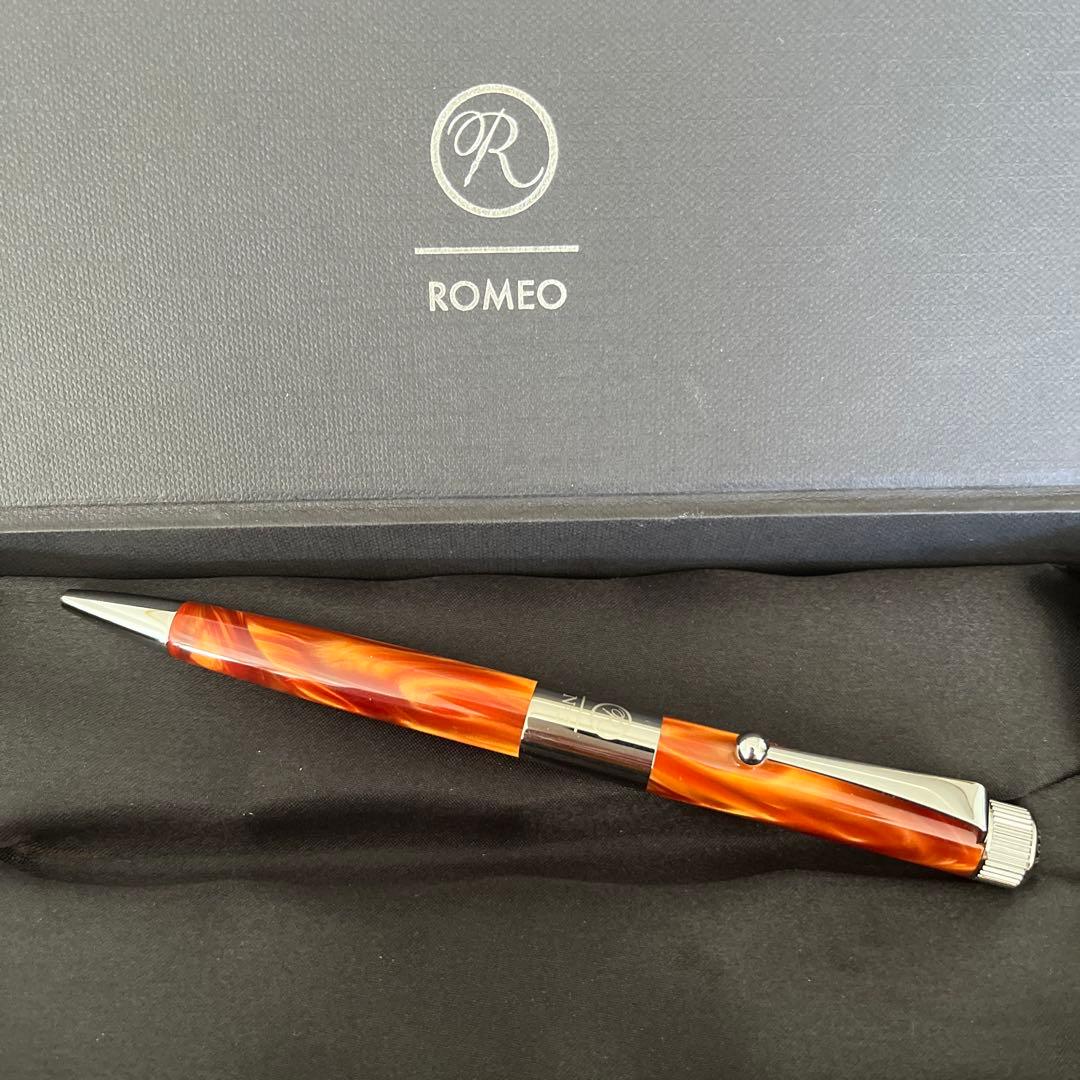 伊東屋　Romeo No.3、イタリアンアンバー　細軸　購入保証書付き