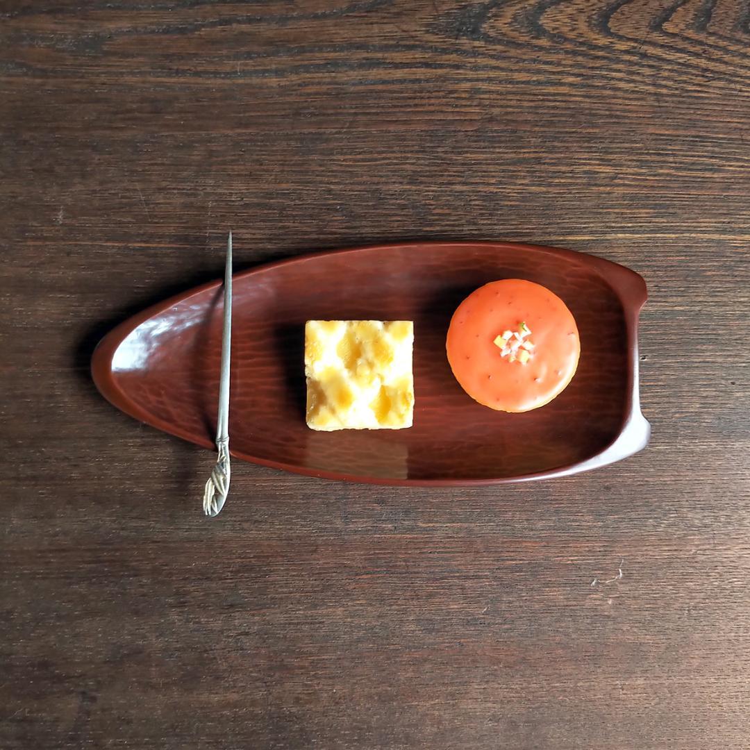 【鎌倉彫　博古堂　船形　銘々皿　x5枚】