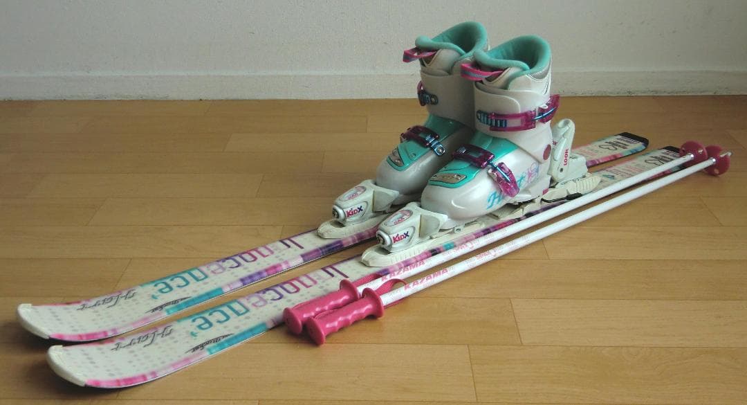 ■■1月限定■送料無料■Hart■子供用スキーセット■板120靴21■WAX済■