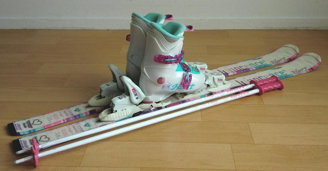 ■■1月限定■送料無料■Hart■子供用スキーセット■板120靴21■WAX済■