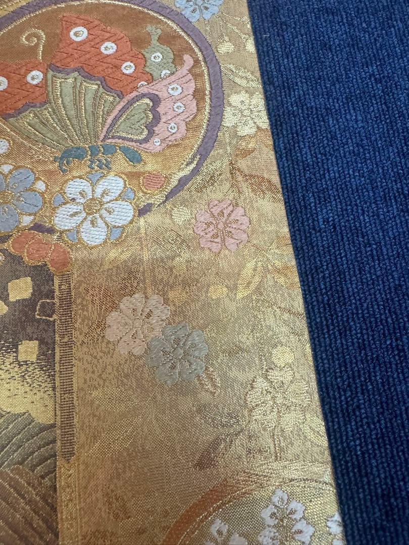 2694袋帯 古代彫金紋 西陣織 金糸　高級上質上品　約440cm 未使用