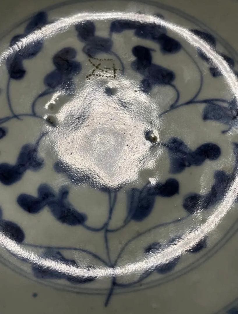 清時代 骨董品 染付皿 大清道光年製 中国 陶芸古美術。