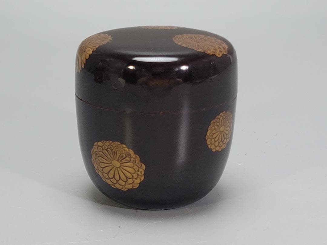 茶道具 菊蒔絵 棗 時代物