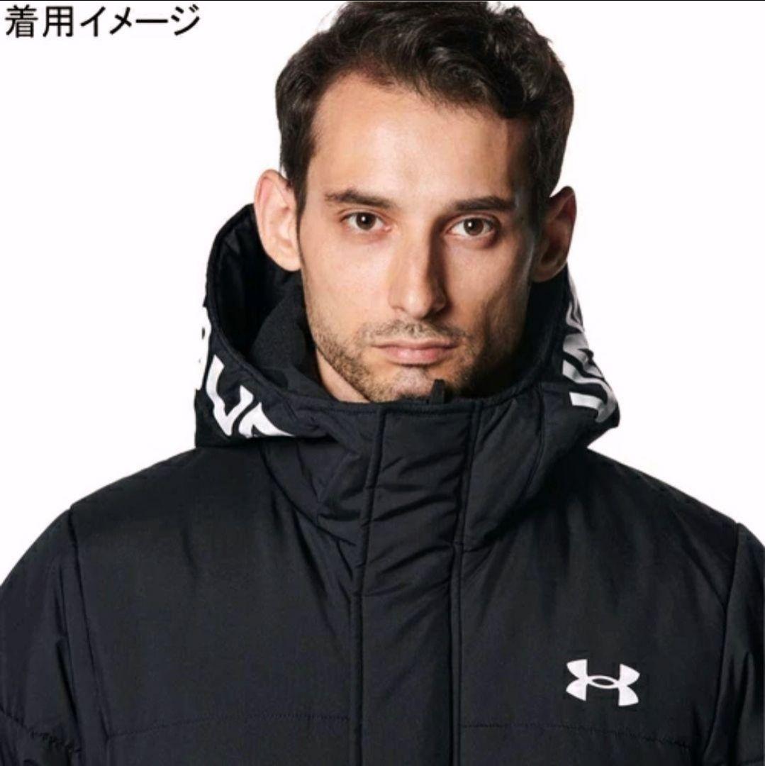 極美品 UNDER ARMOR アンダーアーマー ベンチコート ブラック L