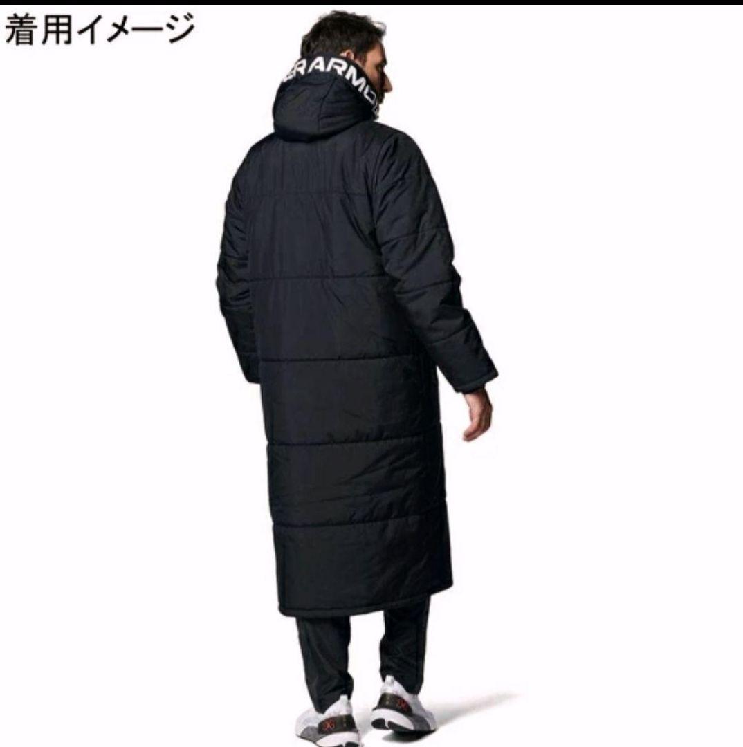 極美品 UNDER ARMOR アンダーアーマー ベンチコート ブラック L