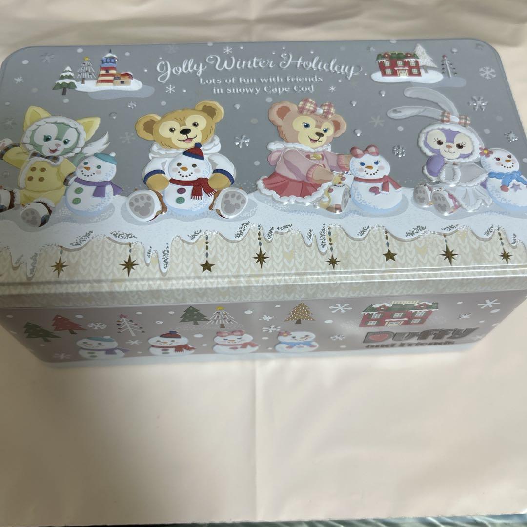 【極希少・当時物Today付】ダッフィー ぬいぐるみバッジ 3体＋缶＋Today