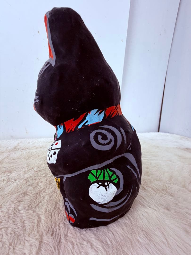 未使用保管品♪ 春日部張り子　招き猫