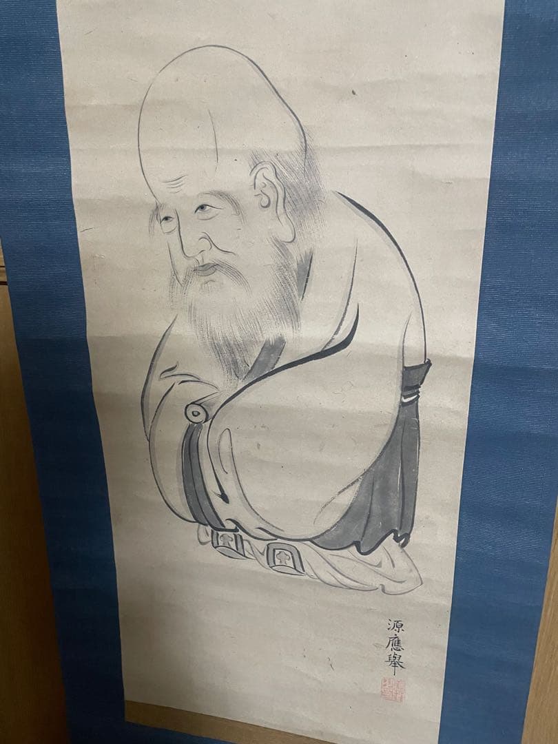 掛け軸　福禄寿？　骨董品　古美術　レトロ　美術品