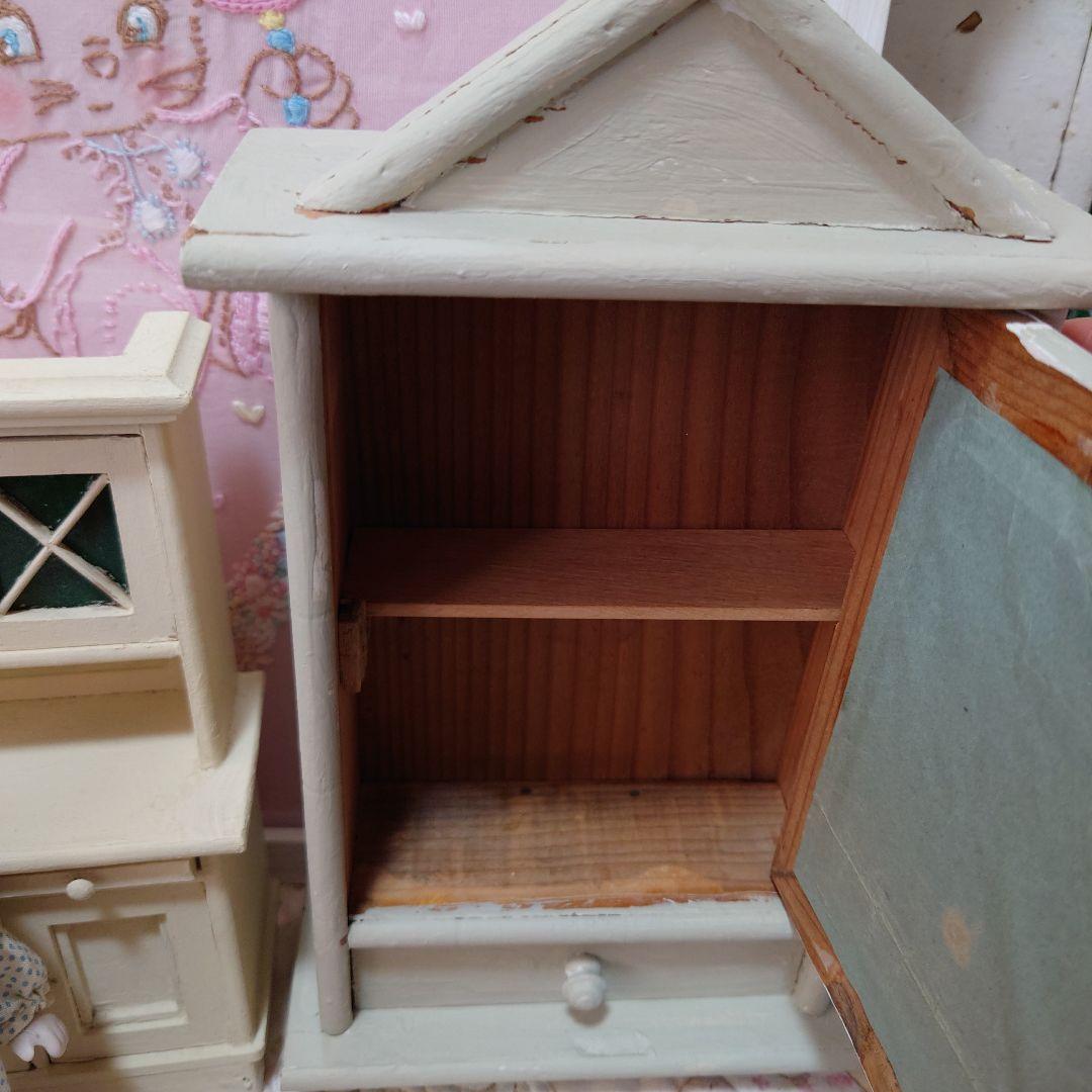 ヴィンテージ、ドールハウス、ドール用キャビネット