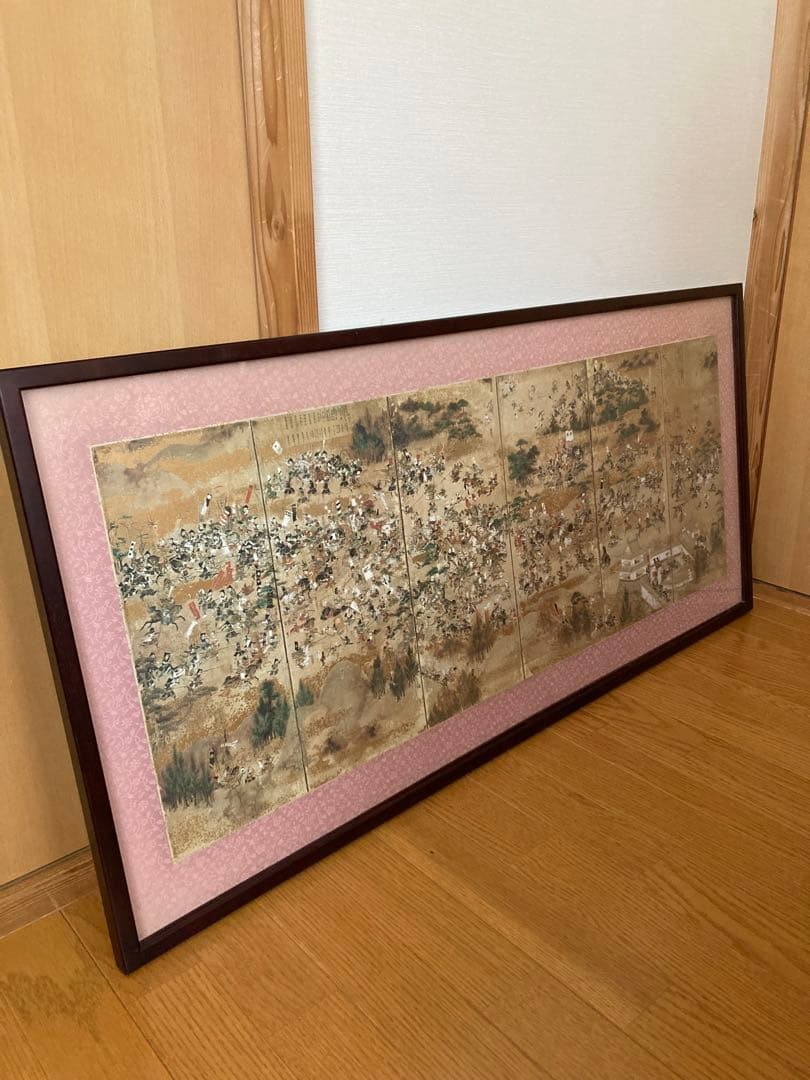 ひ*ん様 川中島合戦図屏風　額入