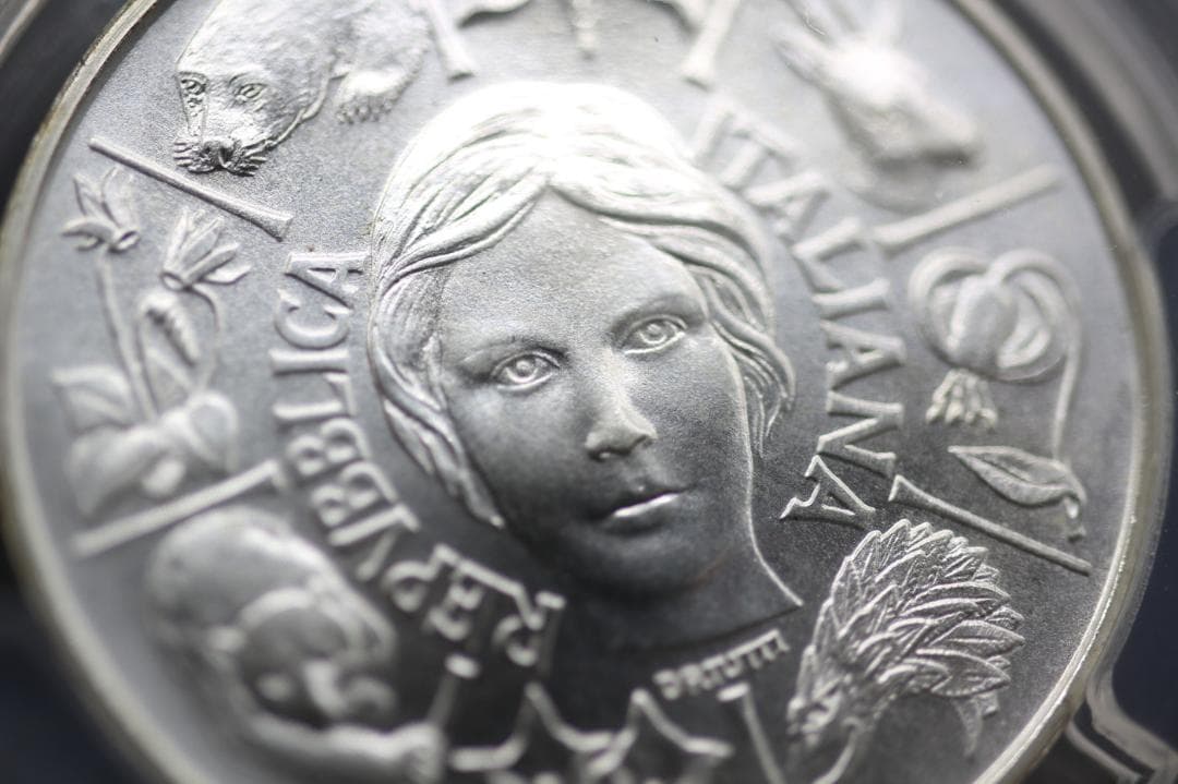 イタリア 1991年 1991R 500リラ フローラ＆ファウナ 記念銀貨