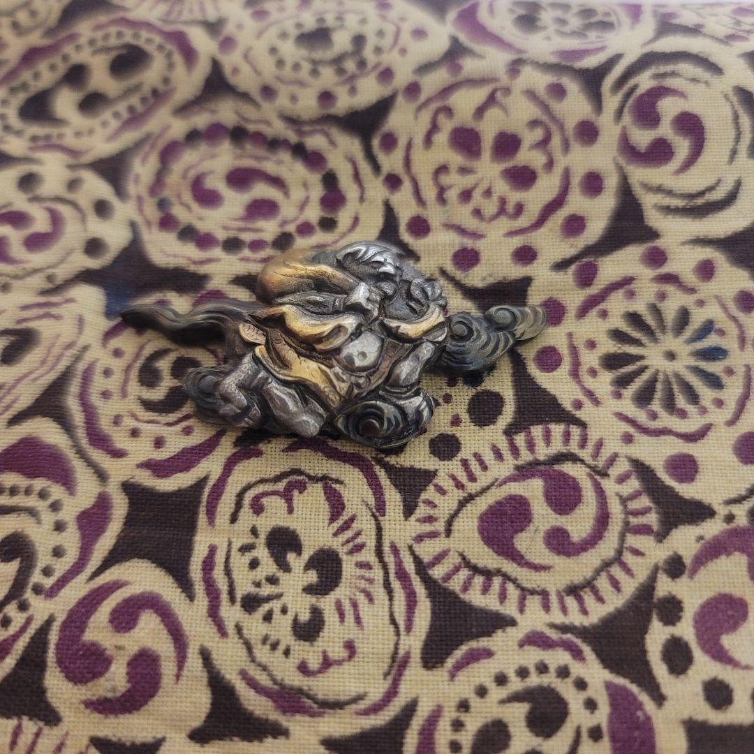 目貫 風神雷神 前金具 煙管 煙草入れ