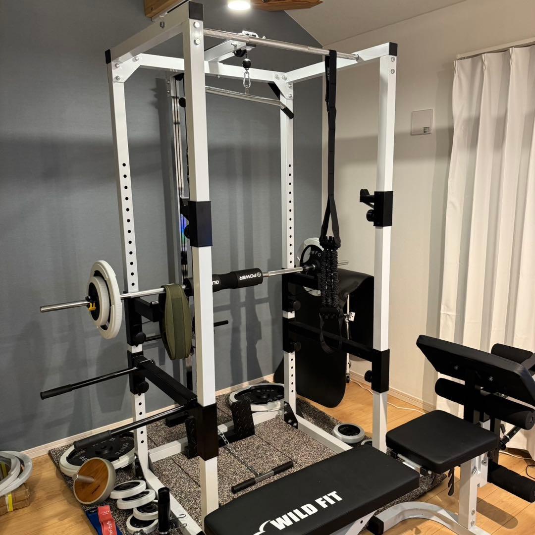 美品【直接引き取り限定】WILD FIT パワーラックジムセット（ナロータイプ）