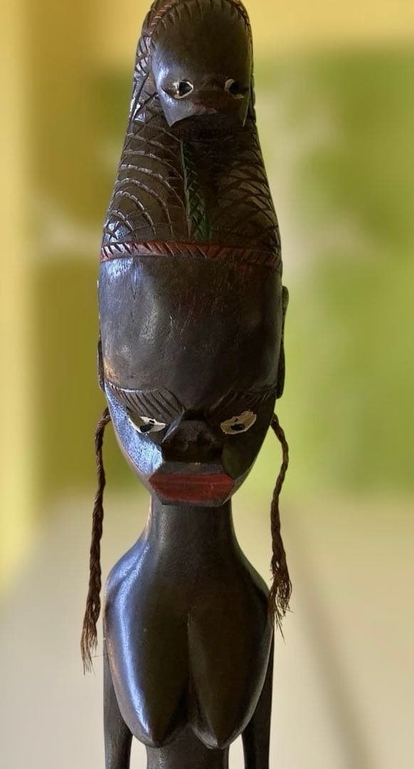 アフリカンスタイル 木製彫刻 2体セット