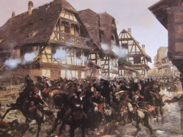 ドゥタイユ・エドゥアール、モルスブロンにおける第９胸甲騎兵連隊