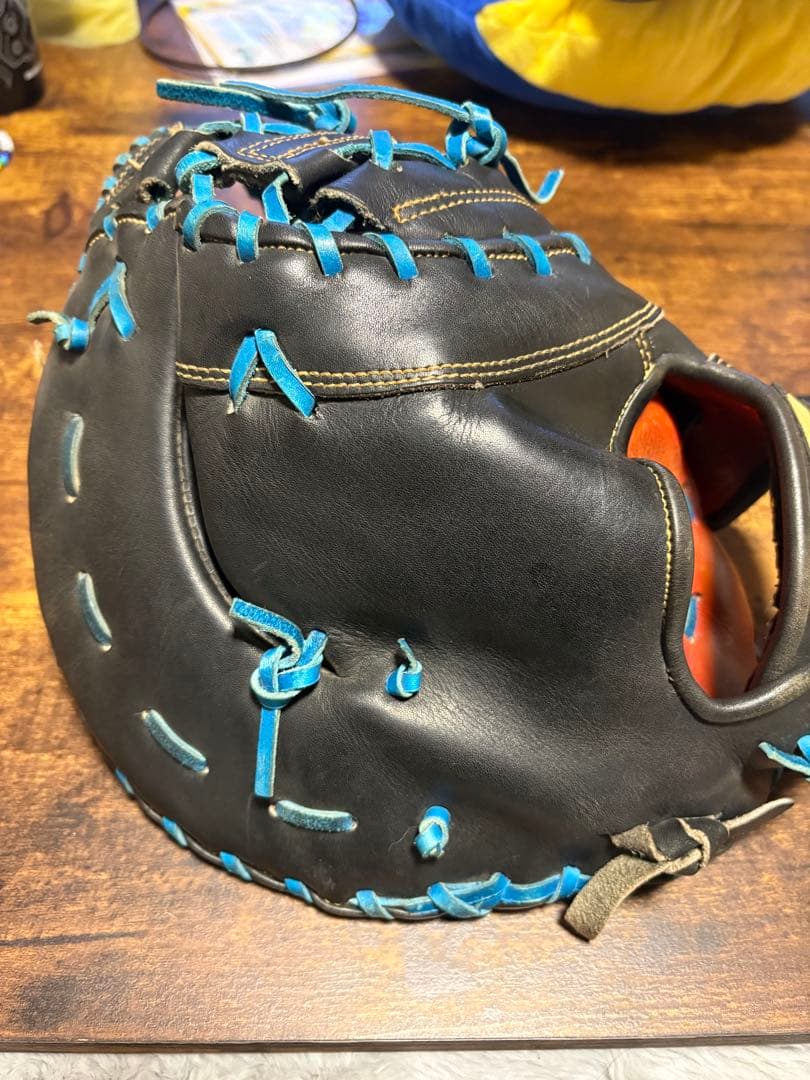 SSK 軟式グローブ 黒と青　ファーストミット