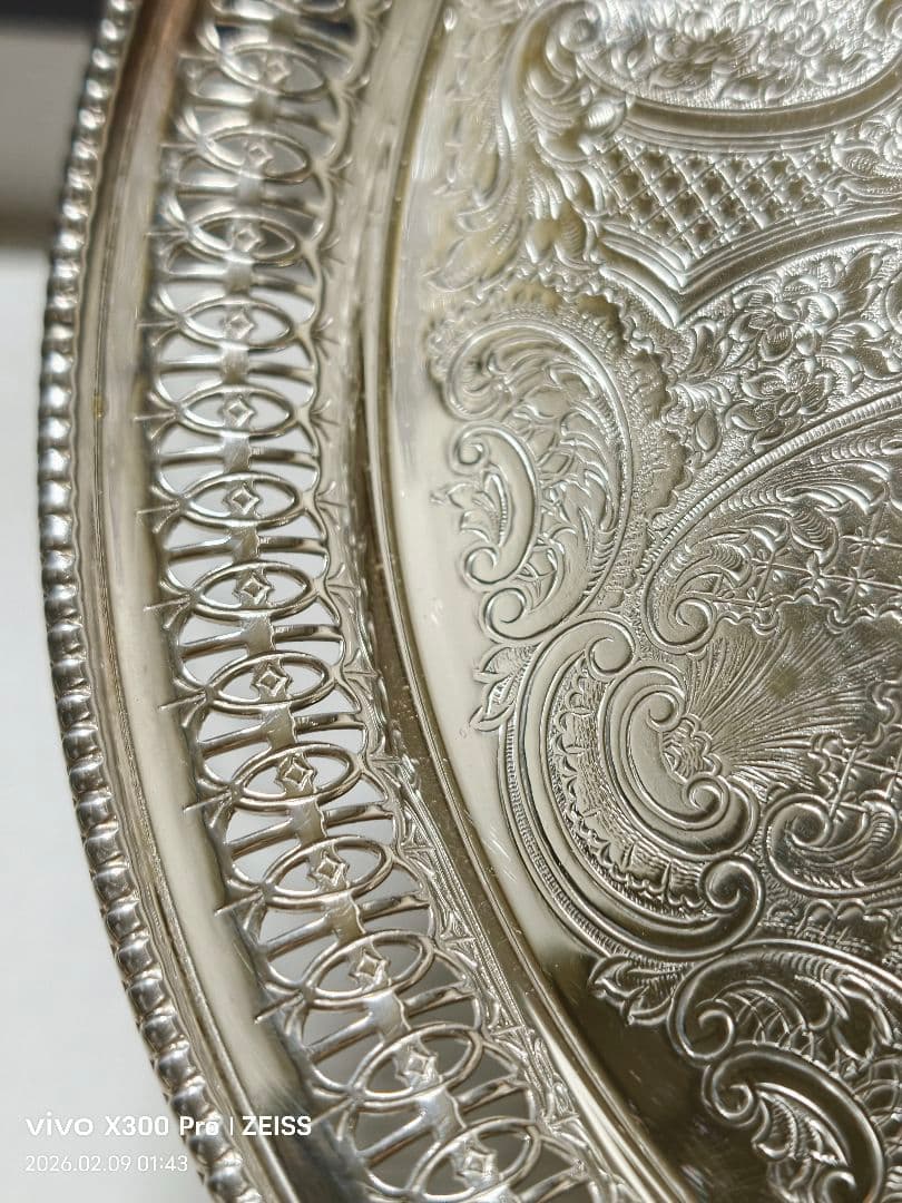 Mappin & Webbマッピン＆ウェッブ 銀シルバートレイ直径27cm 美品