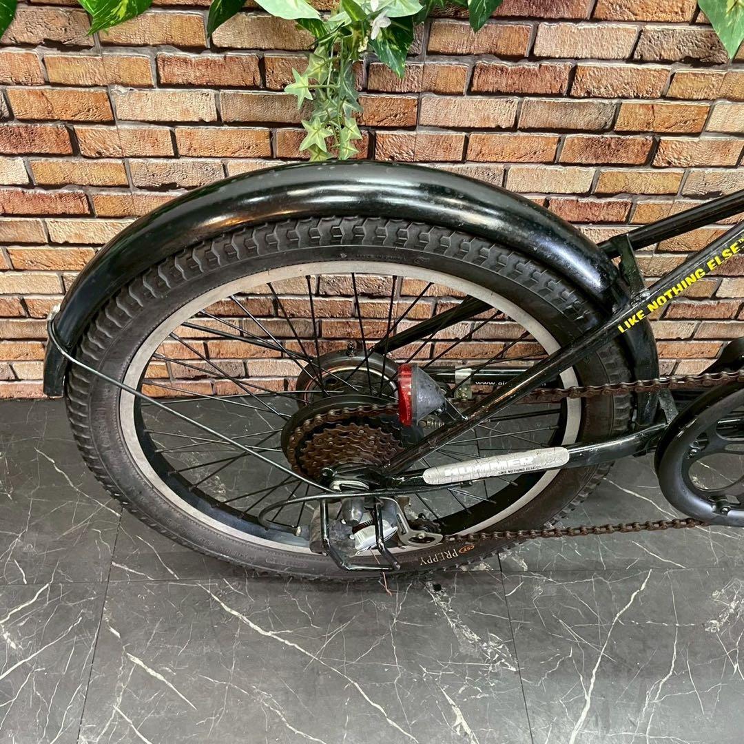 【100】折りたたみ自転車 折車 HUMMER ブラック 変速付き