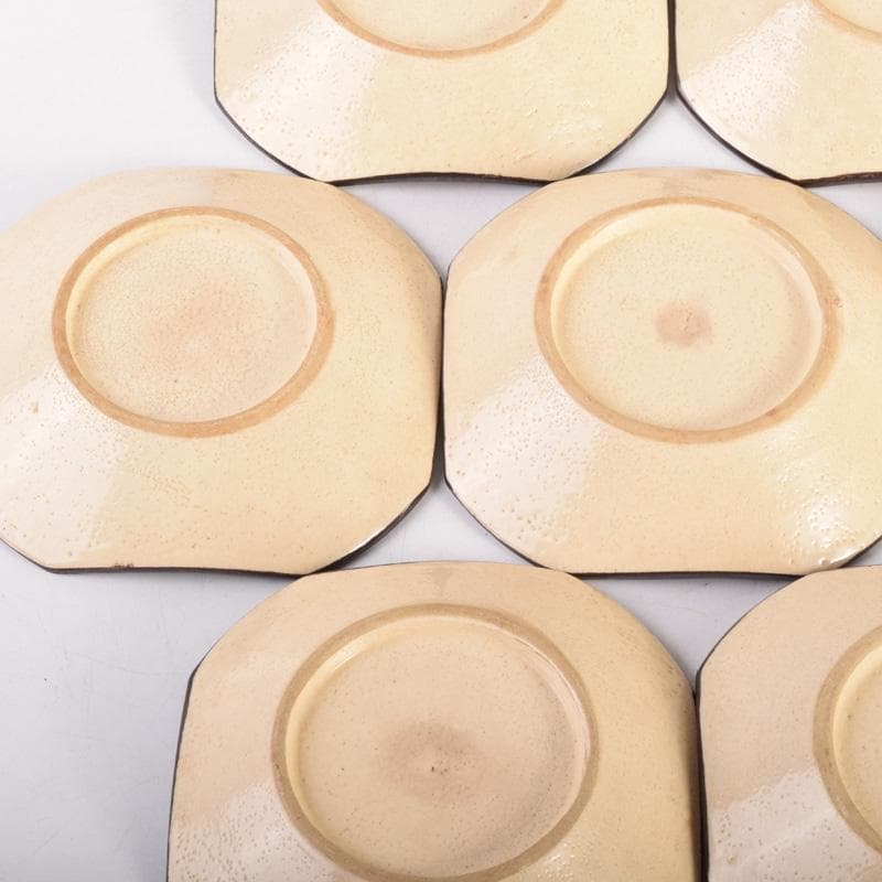 和食器　渦巻文　八角皿　八客　時代箱　C　7941