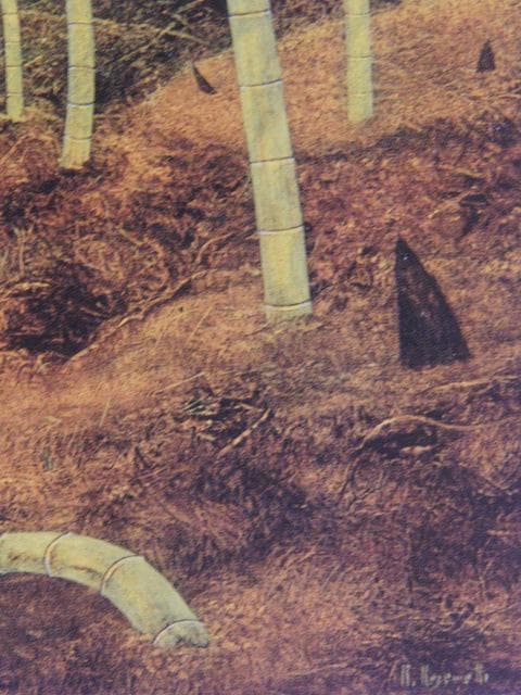 風分六抄、竹姫、希少な画集より、新品高級額、額装付、状態良好