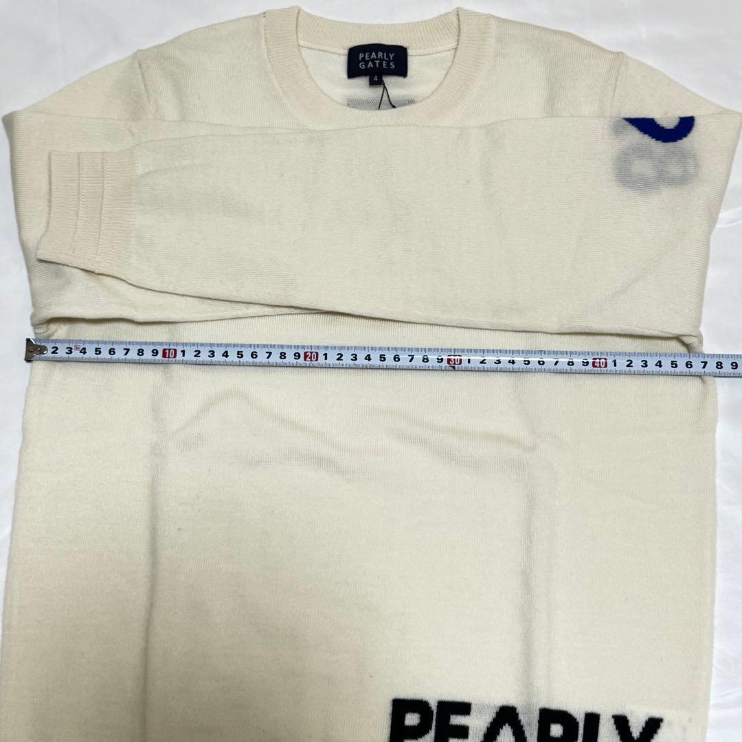 【新品未使用】パーリーゲイツ　 ウール100％ クルーネックニット　4【M】