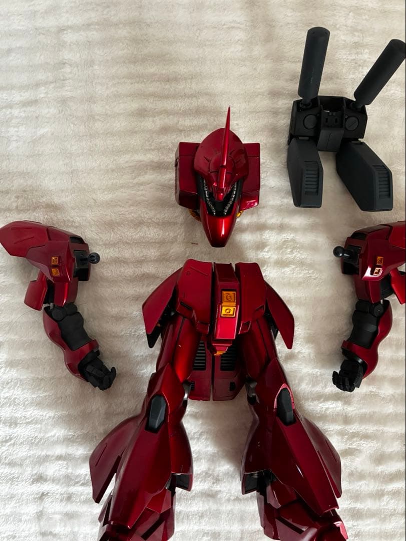 MG 1/100 サザビー 全塗装 完成品 メタリックレッド 塗装済 ガンプラ