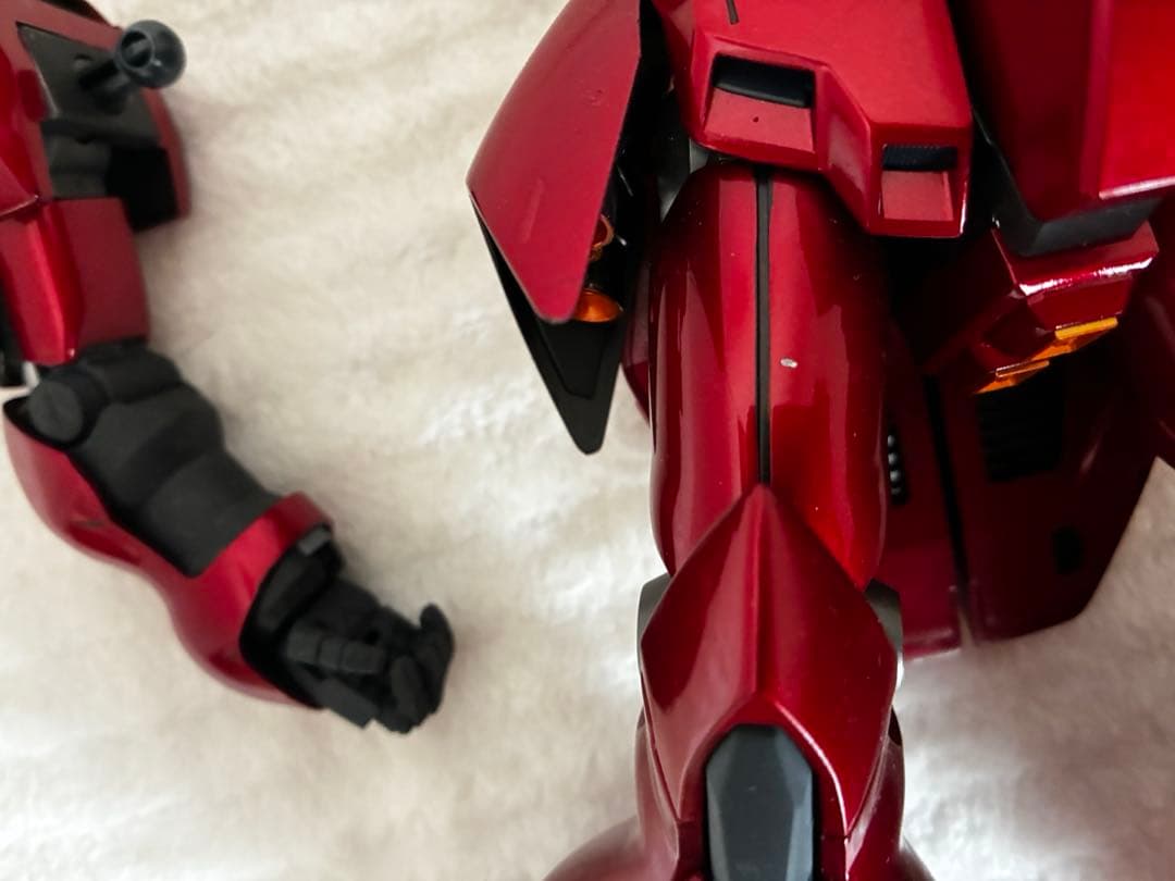 MG 1/100 サザビー 全塗装 完成品 メタリックレッド 塗装済 ガンプラ