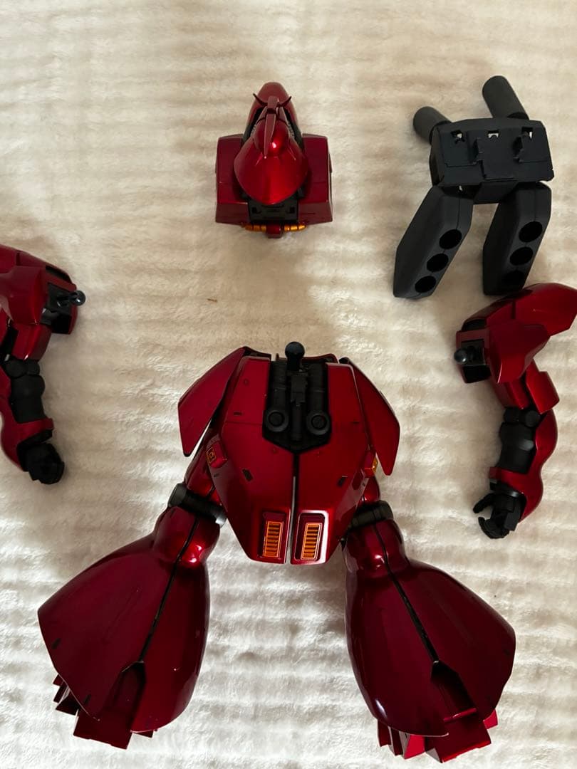 MG 1/100 サザビー 全塗装 完成品 メタリックレッド 塗装済 ガンプラ