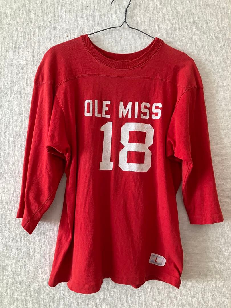 【vintage】チャンピオン フットボールＴ 米国製 Ｌ