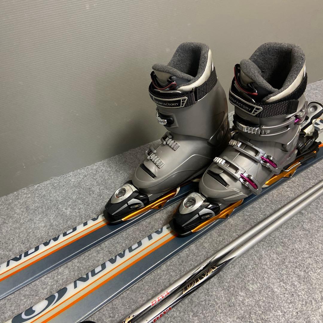 ★メンテナンス済　大人スキーセット　板150cm ブーツ 25~25.5cm
