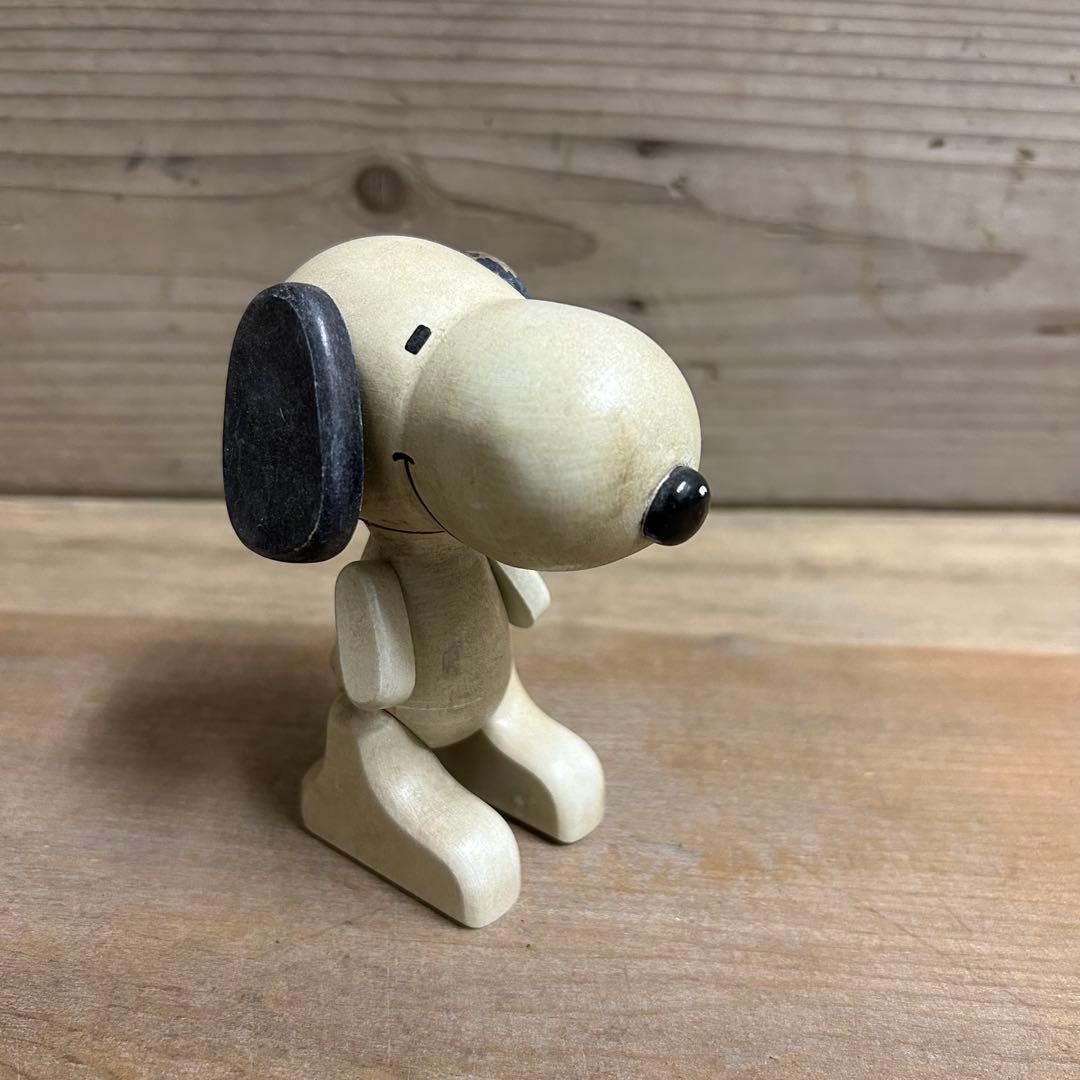 ヴィンテージ 木製 スヌーピー フィギュア b