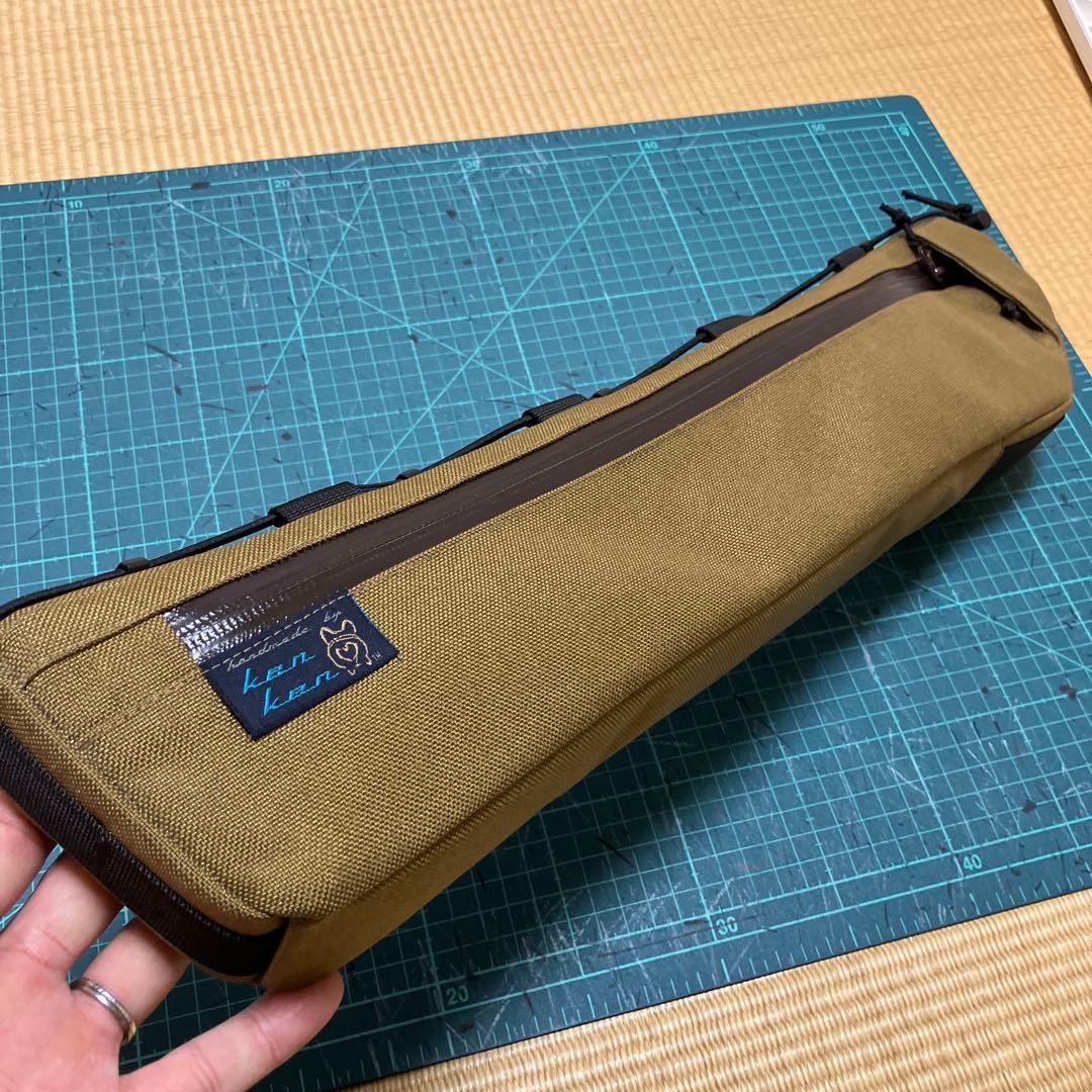 ハンドメイドフレームバッグ　コーデュラ1000 コヨーテ　48.5cm