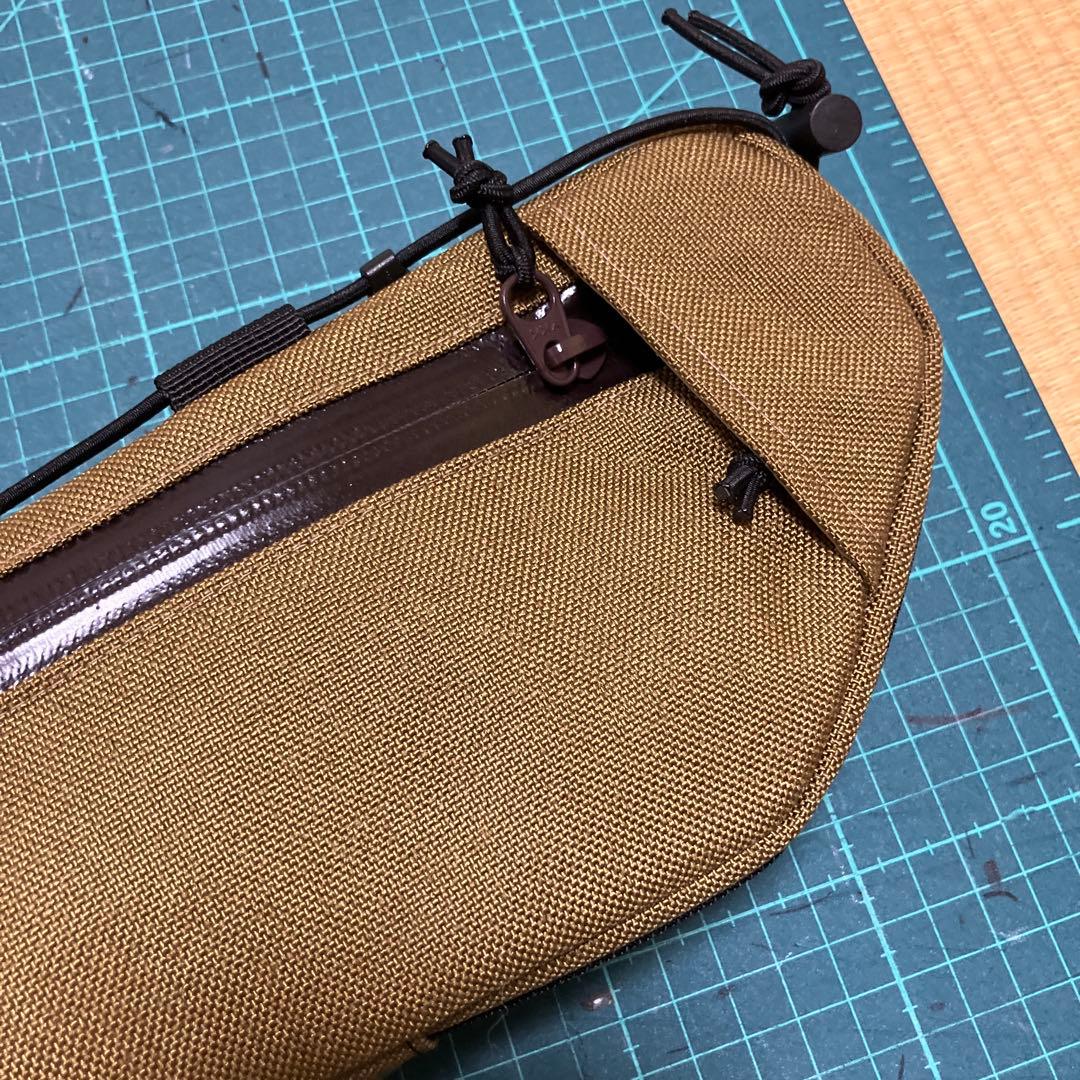 ハンドメイドフレームバッグ　コーデュラ1000 コヨーテ　48.5cm