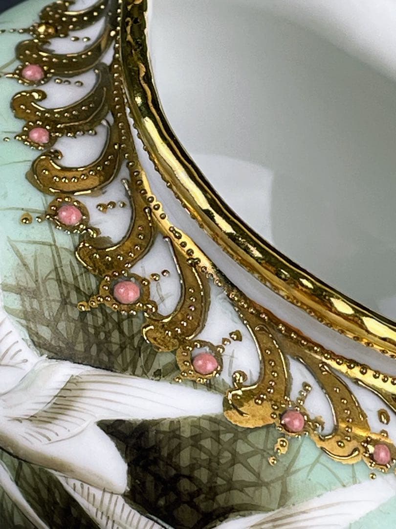 【訳有】オールドノリタケ フライングスワン ジュエル 脚付 クリーマー ジュール