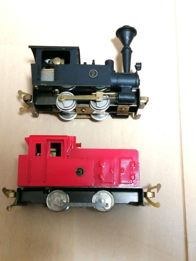 骨董HOゲージ つぼみ堂 蒸気機関車＆ディーゼル＋貨車２両 美品