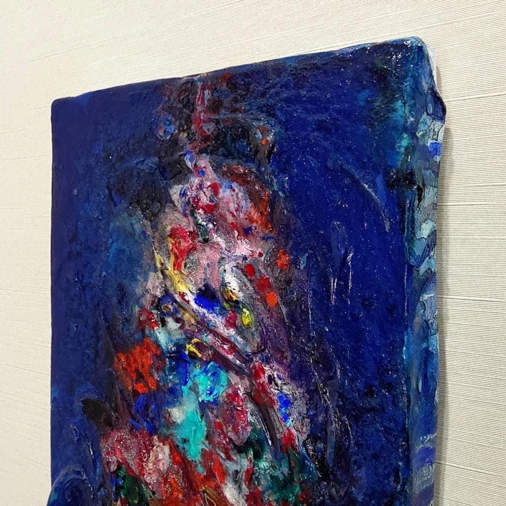 内野隆文　抽象画　絵画　F0号　アート作品　現代美術　キャンバス　厚塗り　真作