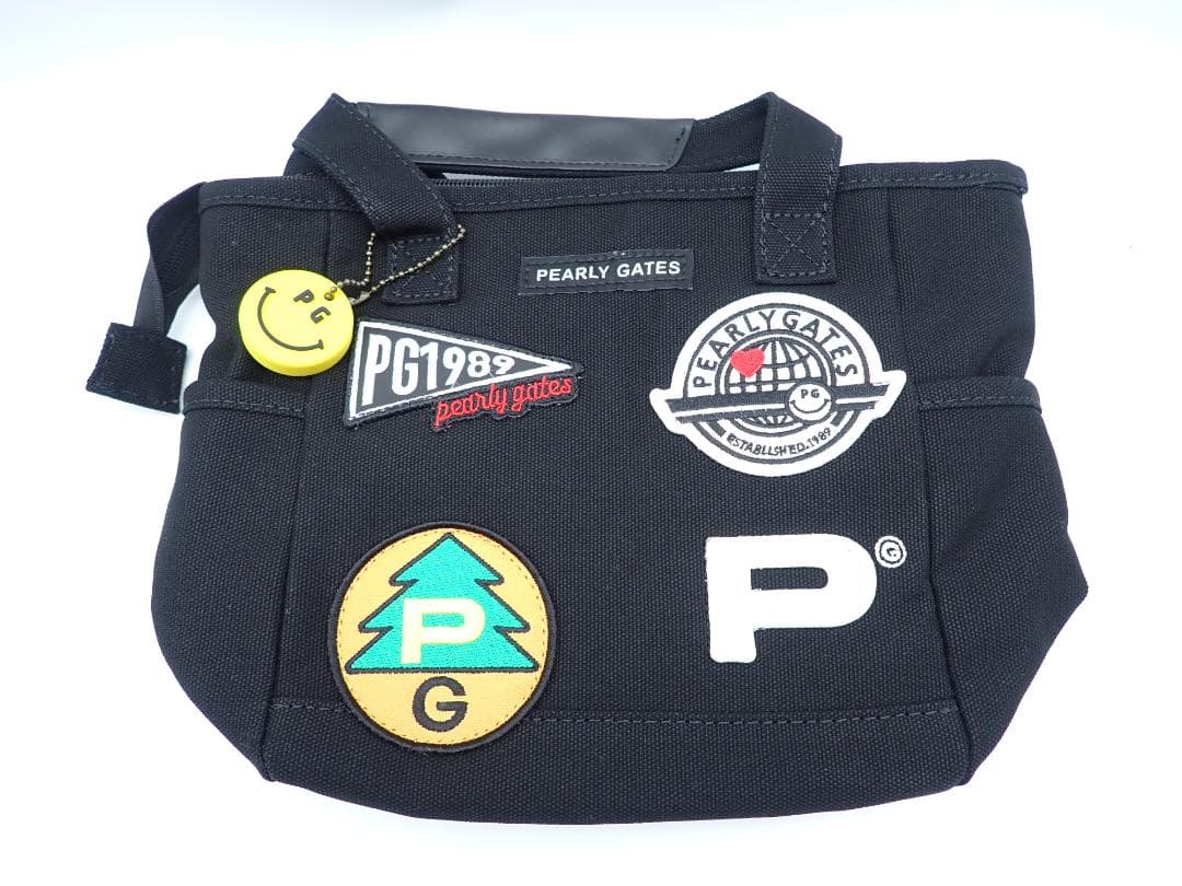 PG ハンドバッグ　ラウンドバッグ　黒　ゴルフバッグ　パーリーゲイツ