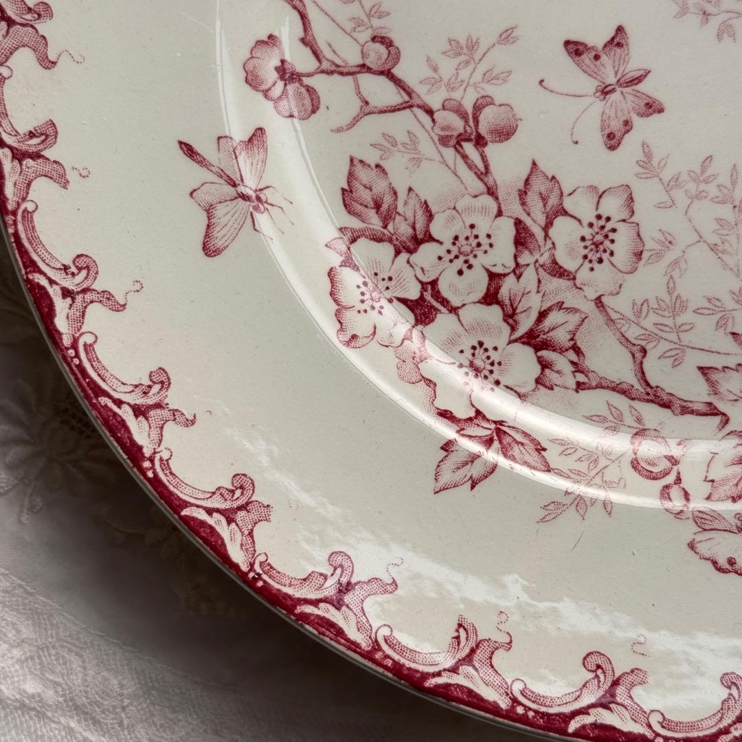 美品　フランスアンティーク　サンタマン　オーべピーヌ デザートプレート