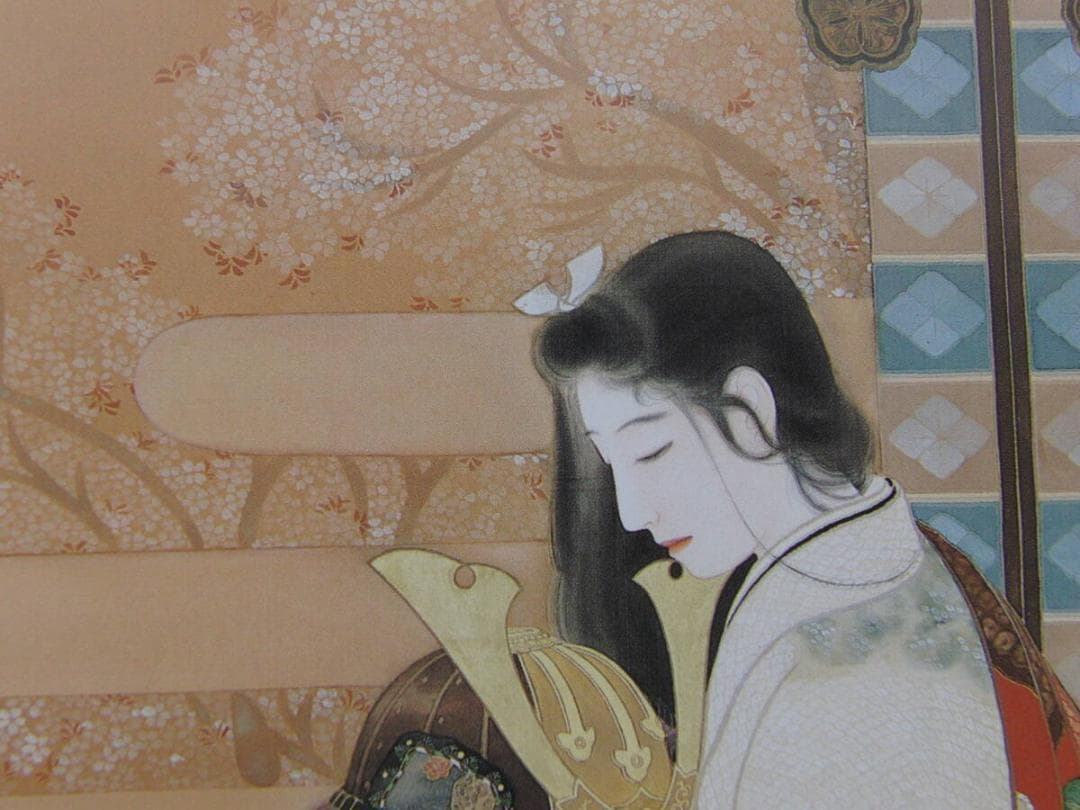 島成園、「香のゆくえ」、希少画集・額装画、日本製・新品額縁にて額装致します