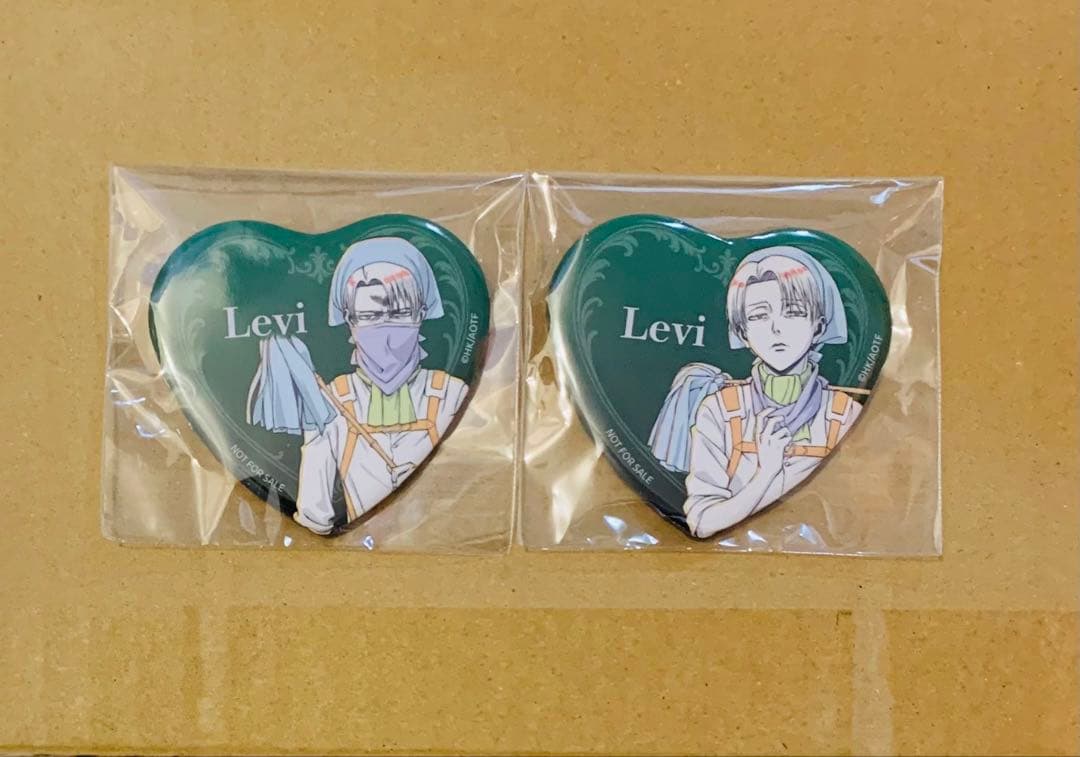 進撃の巨人 ハート型缶バッジ TSUTAYA 特典 WIT STUDIOリヴァイ